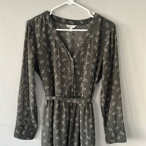 Lucky brand forest green maxi dress